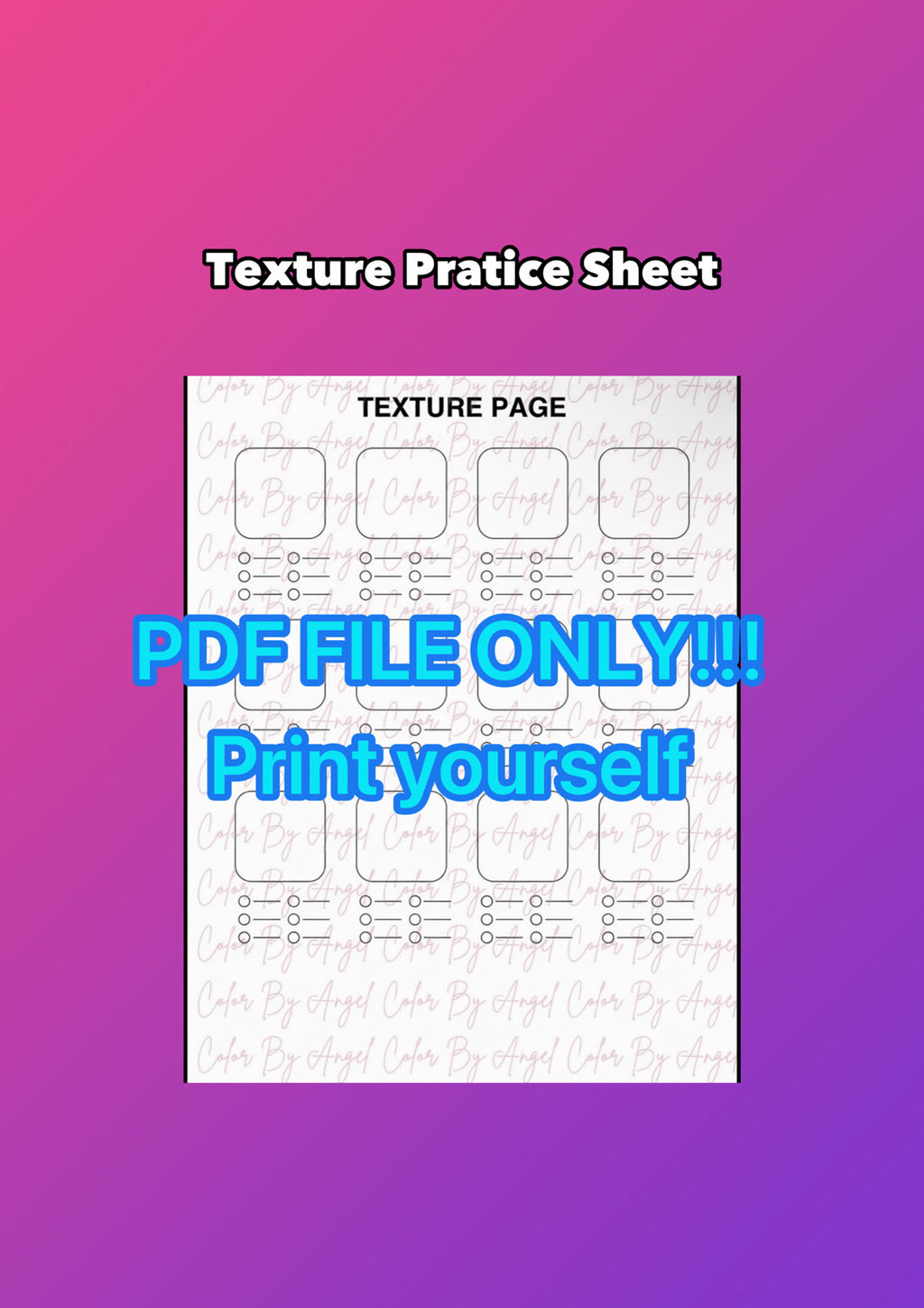 Digital download swatch & Pratice sheets