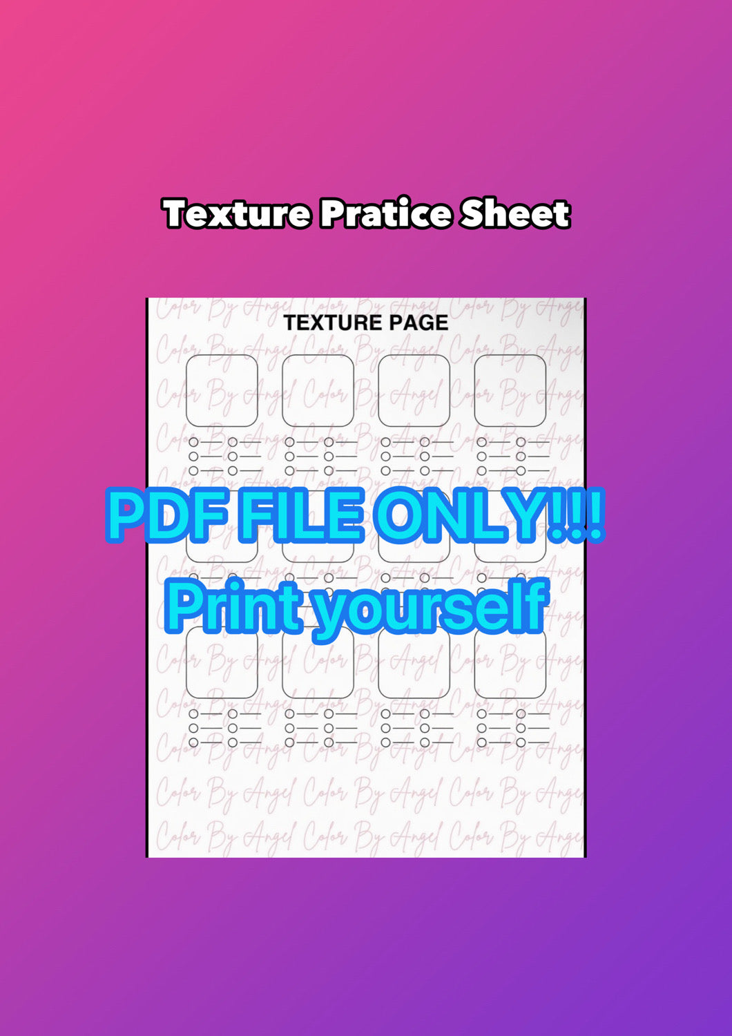 Digital download swatch & Pratice sheets
