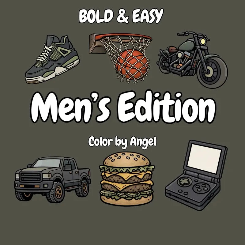 Men's Edition Bold & Easy Coloring Book