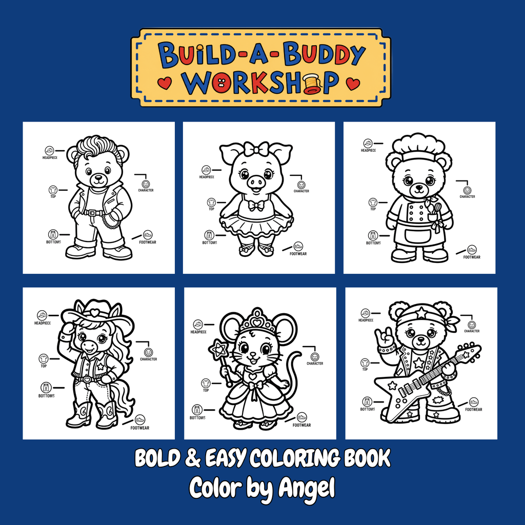 Build-A-Buddy Workshop Bold & Easy Coloring Book