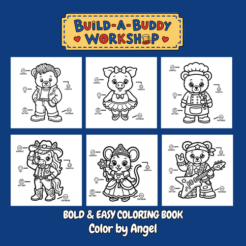 Build-A-Buddy Workshop Bold & Easy Coloring Book