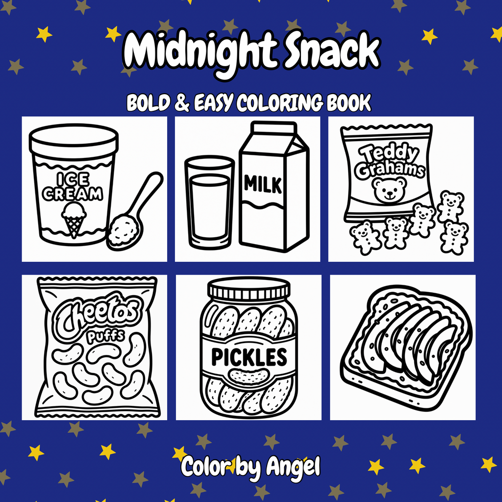 Midnight Snack Bold & Easy Coloring Book