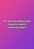 Digital download swatch & Pratice sheets