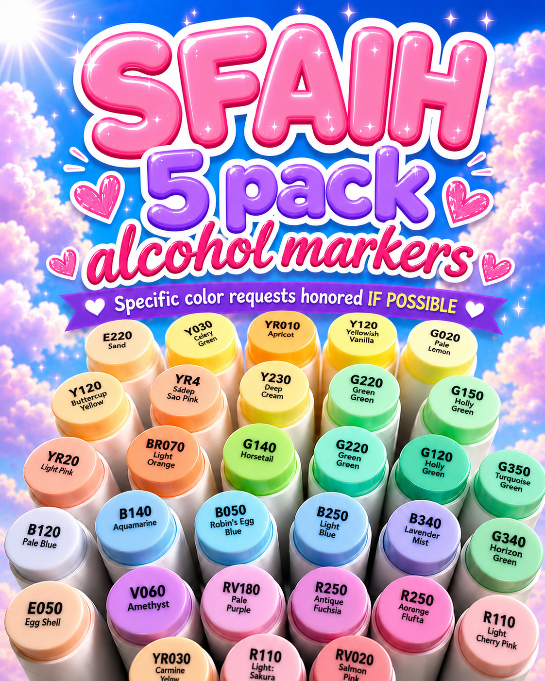 SFAIH 5 PACK MARKERS BUILD YOUR PACK