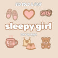 Sleepy Girl Bold & Easy Coloring Book