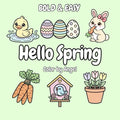 Hello Spring Bold & Easy Coloring Book